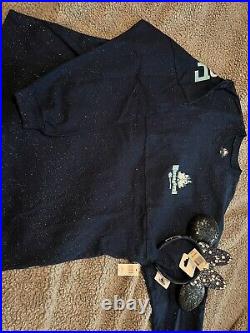 Disneyland 65th Anniversary Spirit Jersey Size M and Minnie Mouse Ears NWT