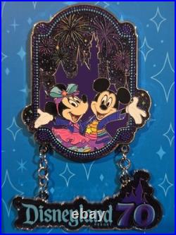 Disneyland 70th Anniversary 3 PIN SET Mickey & Minnie LE 2000 & Tinkerbell