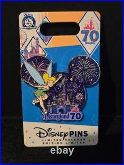 Disneyland 70th Anniversary 3 PIN SET Mickey & Minnie LE 2000 & Tinkerbell