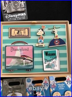 Disneyland 70th Anniversary 5 pin box set Happiest place On Earth! LE 1500