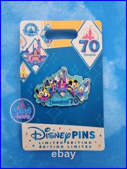 Disneyland 70th Anniversary Cast Member Exclusive Limited Edition Pin Set Of 3