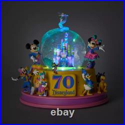 Disneyland 70th Anniversary Castle Snow Globe Mickey & Friends 2025 NEW
