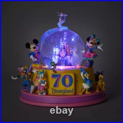 Disneyland 70th Anniversary Castle Snow Globe Mickey & Friends 2025 NEW
