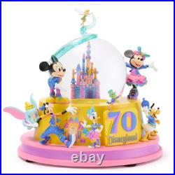 Disneyland 70th Anniversary Castle Snow Globe Mickey & Friends 2025 NEW