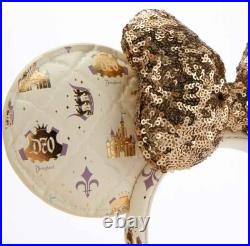 Disneyland 70th Anniversary Celebration Gold Castle Sequin Ears NWT SEALED