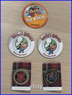 Disneyland 70th Anniversary Exclusive VIP Tour Pin Lot 1st Visit Goofy's Kitchen