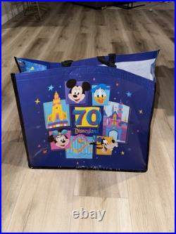 Disneyland 70th Anniversary Headband, collectible pins, and two tote bags Disneyland 70th Anniversary Headband, collectible pins, and two tote bags