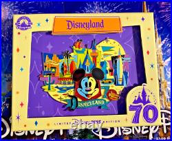 Disneyland 70th Anniversary Jumbo Pin D23 Expo 2024 Mickey Mouse LE 1500