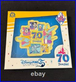 Disneyland 70th Anniversary Jumbo Pin Mickey & Friends LE 1000 2025 Disneyland 70th Anniversary Jumbo Pin Mickey & Friends LE 1000 2025
