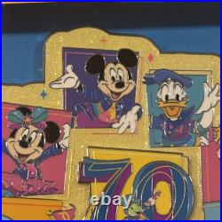 Disneyland 70th Anniversary Jumbo Pin Mickey & Friends LE 1000 NEW IN HAND