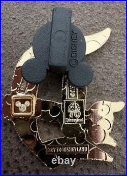 Disneyland 70th Anniversary Key to Disneyland Gold Border Key with glitter D Pin