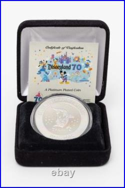 Disneyland 70th Anniversary Limited Edition Platinum Plated Coin #0675/1,350