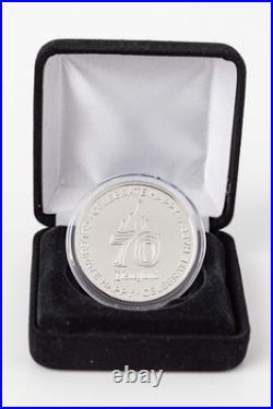 Disneyland 70th Anniversary Limited Edition Platinum Plated Coin #0675/1,350
