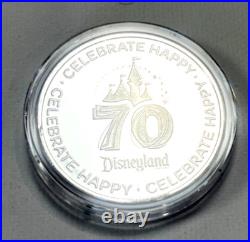 Disneyland 70th Anniversary Limited Edition Platinum Plated Coin #0703/1,350