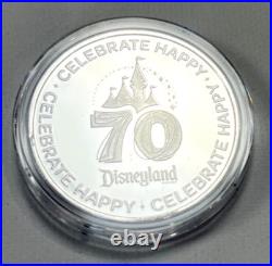 Disneyland 70th Anniversary Limited Edition Platinum Plated Coin #0716/1,350 A1