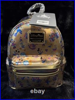 Disneyland 70th Anniversary Loungefly Mini Backpack Mickey Mouse Minnie Mouse Disneyland 70th Anniversary Loungefly Mini Backpack Mickey Mouse Minnie Mouse