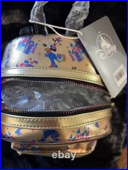 Disneyland 70th Anniversary Loungefly Mini Backpack Mickey Mouse Minnie Mouse