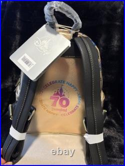 Disneyland 70th Anniversary Loungefly Mini Backpack Mickey Mouse Minnie Mouse