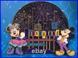 Disneyland 70th Anniversary Mickey & Minnie Jumbo Pin Limited Edition 2000