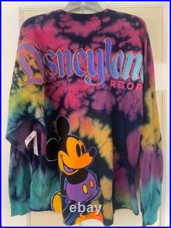 Disneyland 70th Anniversary Mickey Mouse Tie-dye Spirit Jersey Adult Medium Bnwt