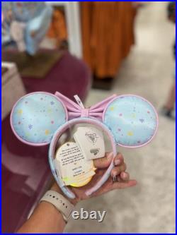 Disneyland 70th Anniversary Minnie Ears Headband Pink Bow Stoney Clover Lane NWT