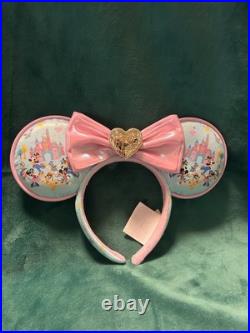 Disneyland 70th Anniversary Minnie Ears Headband Pink Bow Stoney Clover Ln. NWOT