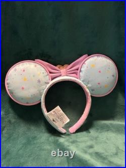 Disneyland 70th Anniversary Minnie Ears Headband Pink Bow Stoney Clover Ln. NWOT