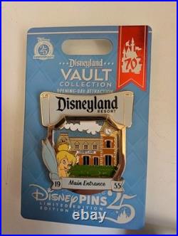 Disneyland 70th Anniversary Opening Day Attraction LE Vault Collection 5 Pin Set