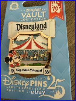 Disneyland 70th Anniversary Opening Day Attraction LE Vault Collection Pin Set