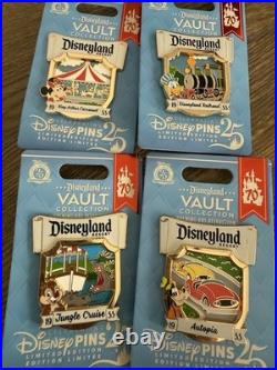 Disneyland 70th Anniversary Opening Day Attraction LE Vault Collection Pin Set