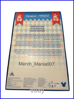 Disneyland 70th Anniversary Opening Day Plaque- Vault Collection