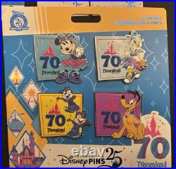 Disneyland 70th Anniversary Pin Set WithMickey And Friends Jumbo LE 1000 Disneyland 70th Anniversary Pin Set WithMickey And Friends Jumbo LE 1000