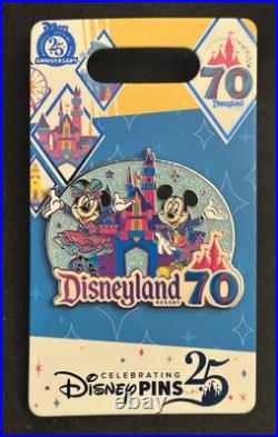 Disneyland 70th Anniversary Pin Set WithMickey And Friends Jumbo LE 1000 Disneyland 70th Anniversary Pin Set WithMickey And Friends Jumbo LE 1000