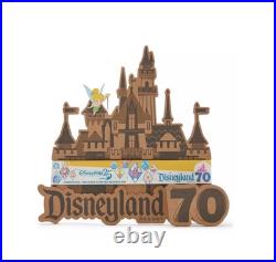 Disneyland 70th Anniversary Pin Trader Cork Board With Tinker Bell Pin 2025 NEW Disneyland 70th Anniversary Pin Trader Cork Board With Tinker Bell Pin 2025 NEW