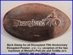 Disneyland 70th Anniversary Pressed Penny Collection of 93 Pennies & Album Disneyland 70th Anniversary Pressed Penny Collection of 93 Pennies & Album