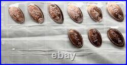 Disneyland 70th Anniversary Pressed Penny Collection of 93 Pennies & Album Pages