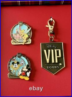 Disneyland 70th Anniversary VIP Tour Pin Set-New