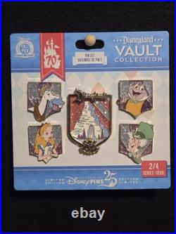 Disneyland 70th Anniversary Vault Collection 5 Pin Set 2 Of 4 LE 5000
