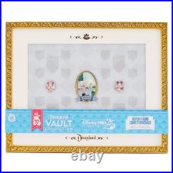 Disneyland 70th Anniversary Vault Collection Pin Display Frame & 3 Pins LE 3000