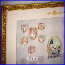 Disneyland 70th Anniversary Vault Collection Pin Display Frame & 3 Pins LE 3000