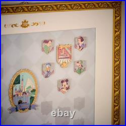 Disneyland 70th Anniversary Vault Collection Pin Display Frame & 3 Pins LE 3000