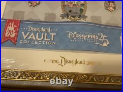 Disneyland 70th Anniversary Vault Collection Pin Display Frame & 3 Pins LE 3000