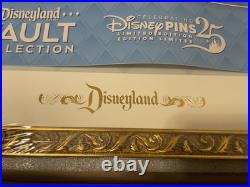 Disneyland 70th Anniversary Vault Collection Pin Display Frame & 3 Pins LE 3000