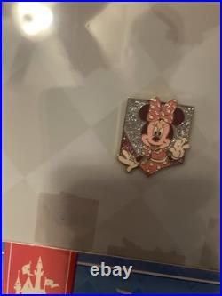 Disneyland 70th Anniversary Vault Collection Pin Display Frame & 3 Pins LE 3000