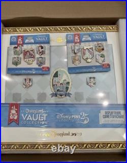Disneyland 70th Anniversary Vault Collection Pin Frame with 3 Pins 1/4 And 2/4