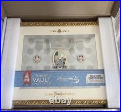 Disneyland 70th Anniversary Vault Collection Pin Frame with 3 Pins 1/4 And 2/4