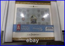 Disneyland 70th Anniversary Vault Collection Pin Frame with 3 Pins 1/4 And 2/4