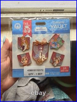 Disneyland 70th Anniversary Vault Collection Pin Set 3 Limited Edition (NEW)