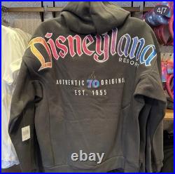 Disneyland 70th Anniversary Women's Zip-Up Hoodie XL Limited Edition