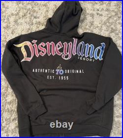 Disneyland 70th Anniversary Women's Zip-Up Hoodie XL Limited Edition